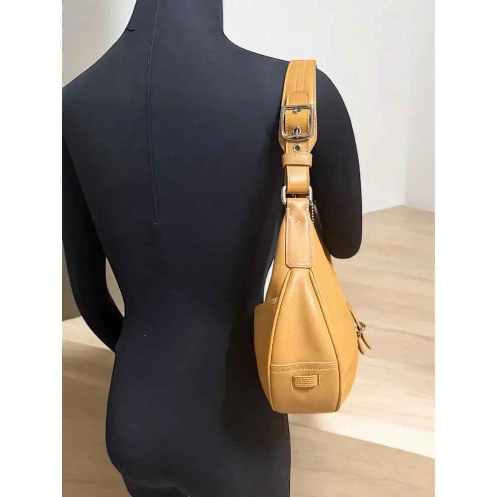 Vintage Coach 7548 Hamptons Leather Buckle Hobo Bag & Wristlet